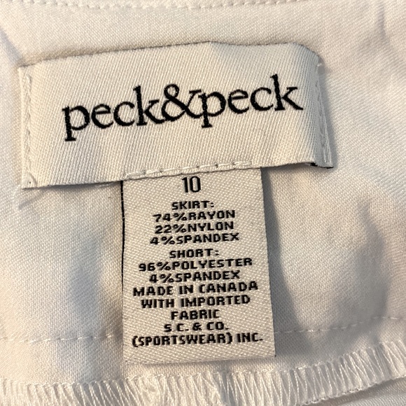 Peck & Peck Skirts Peck Peck White Golf Skort Size Poshmark